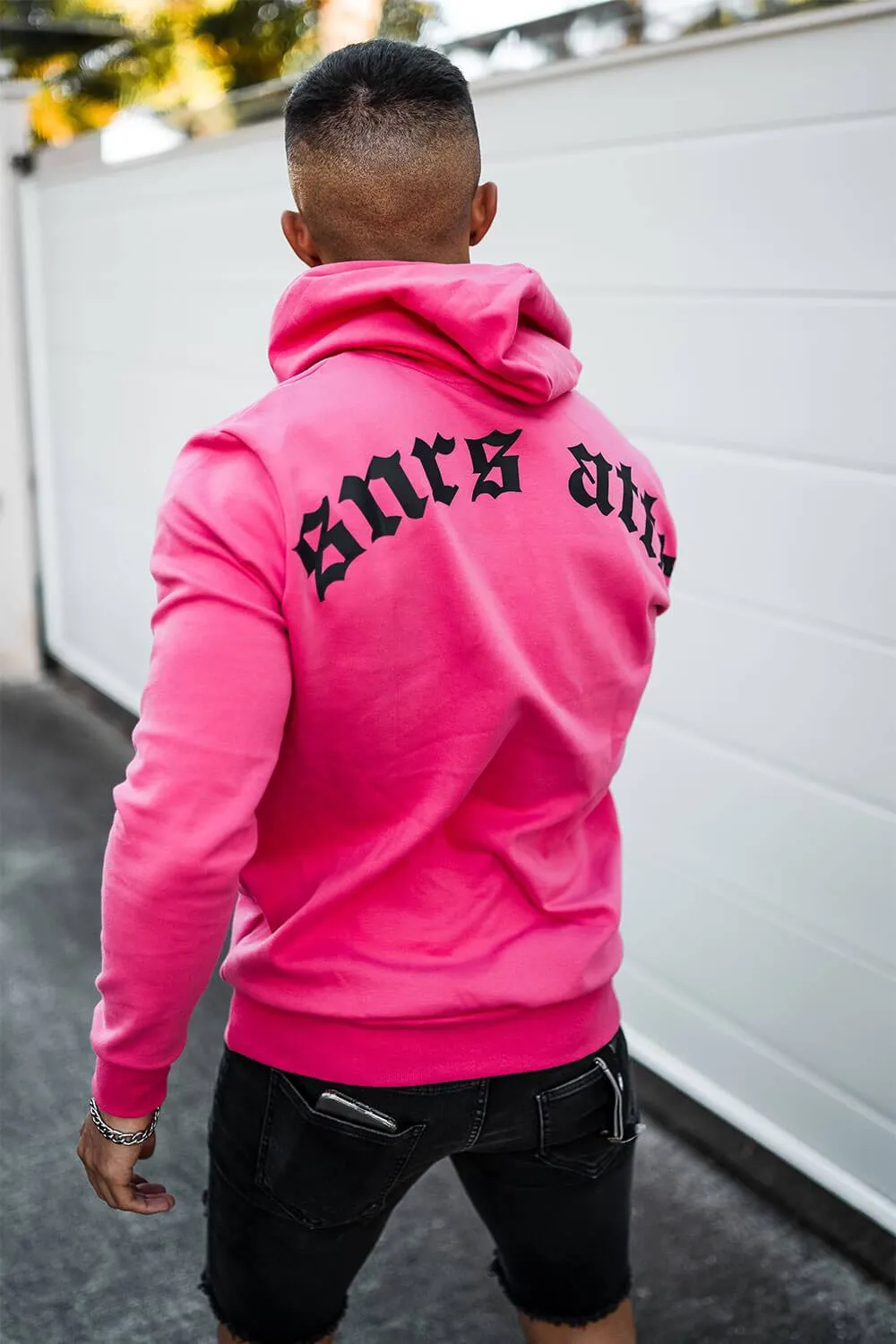 Gothic Logo Hoodie - Pink