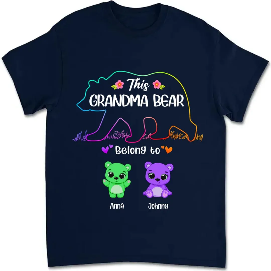 Grandma - This Mama Bear Belongs To - Personalized T-Shirt