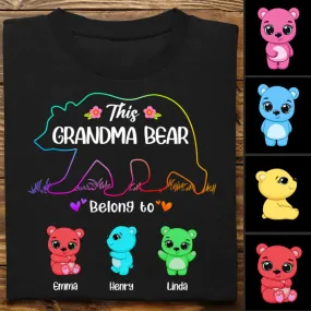 Grandma - This Mama Bear Belongs To - Personalized T-Shirt