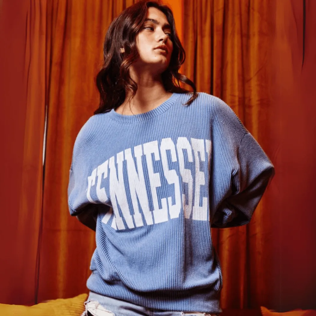 Graphic "TENNESSEE" Oversized Sweatshirt Made in USA