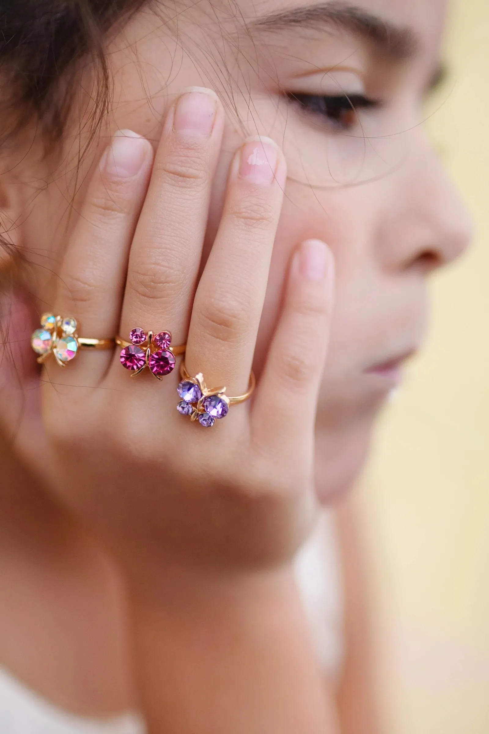 Great Pretenders Boutique Butterfly Gem Rings