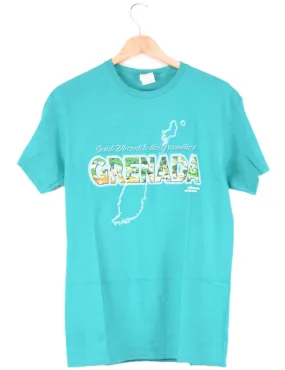 Grenada Printed Turquoise T-shirt - M