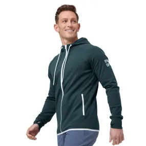 Gym Coffee Chill Zip Hoodie - Mens - Moss Green