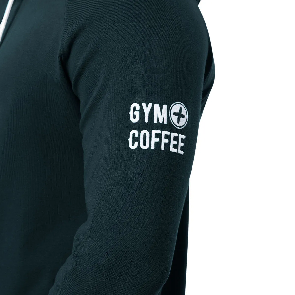 Gym Coffee Chill Zip Hoodie - Mens - Moss Green