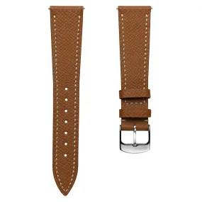 Hanley Textured Epsom Leather Watch Strap  - Tan