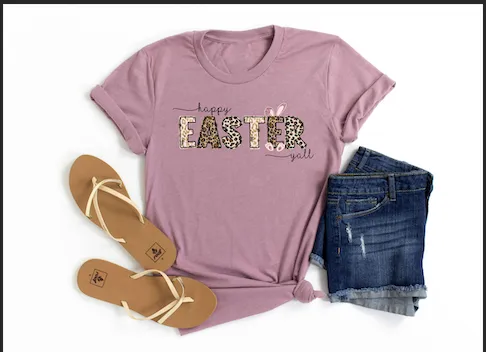 Happy Easter Y'all Graphic Tee 25% Off at Checkout