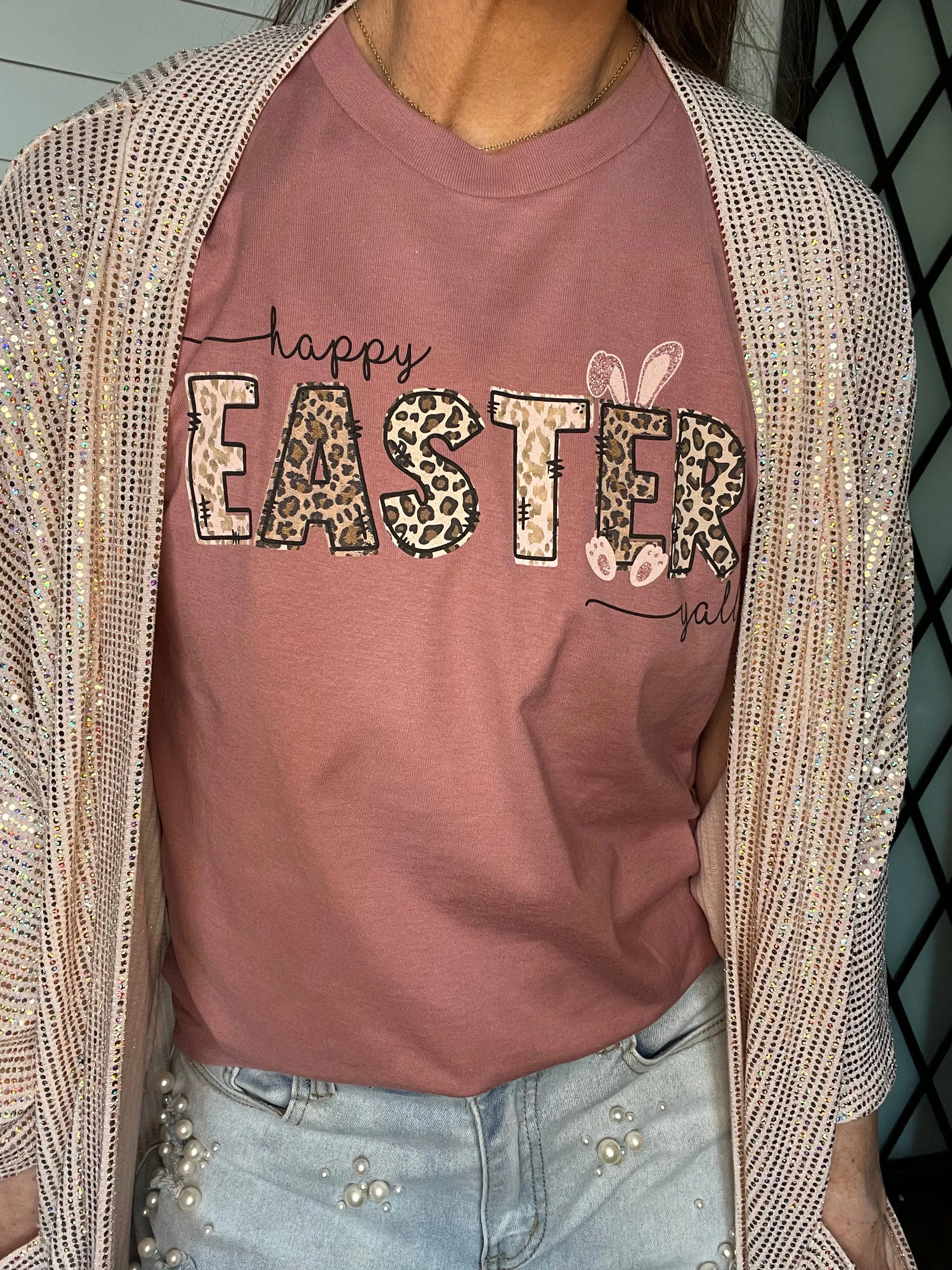 Happy Easter Y'all Graphic Tee 25% Off at Checkout