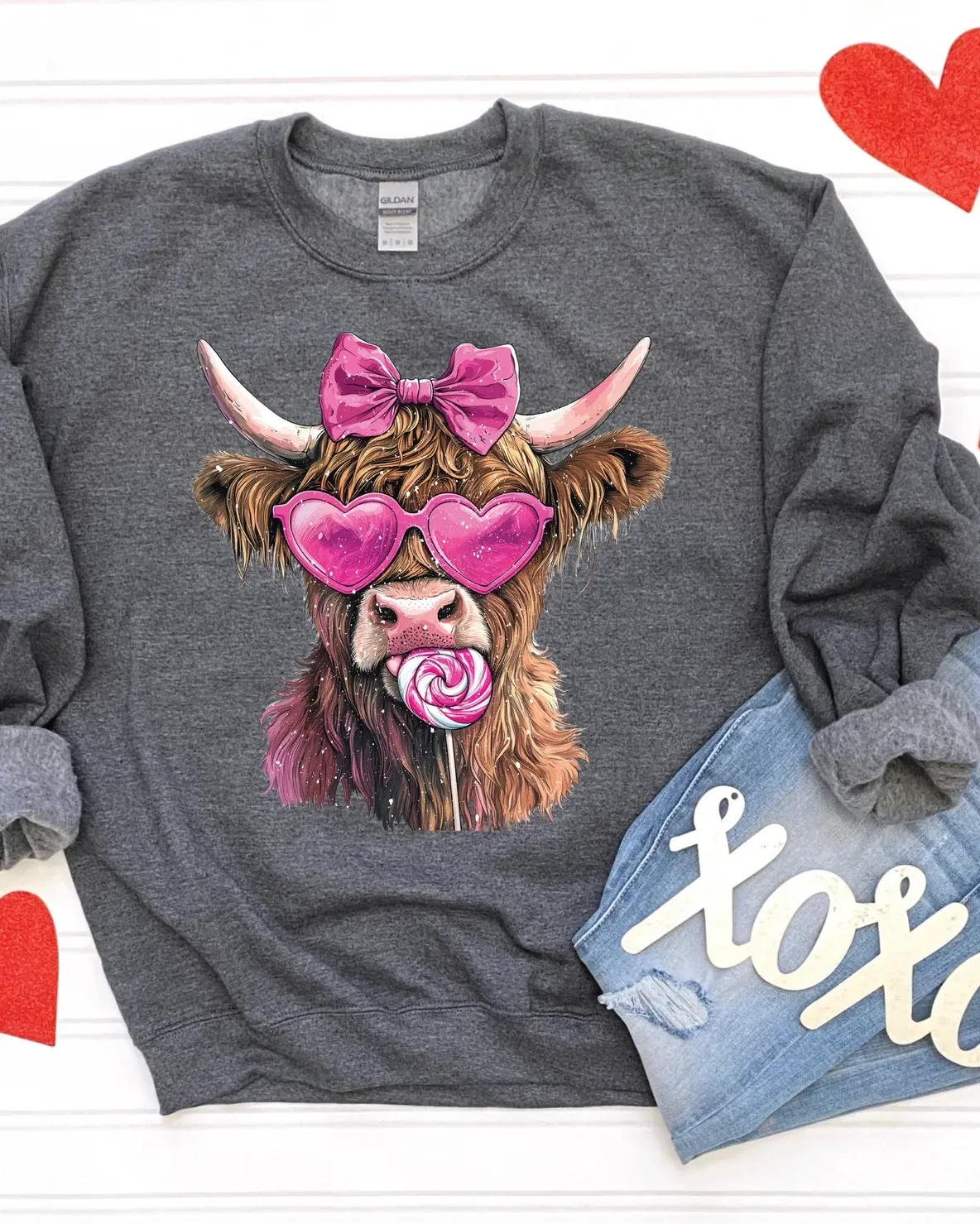 Heart Mooving Sweatshirt or Tee - PREORDER