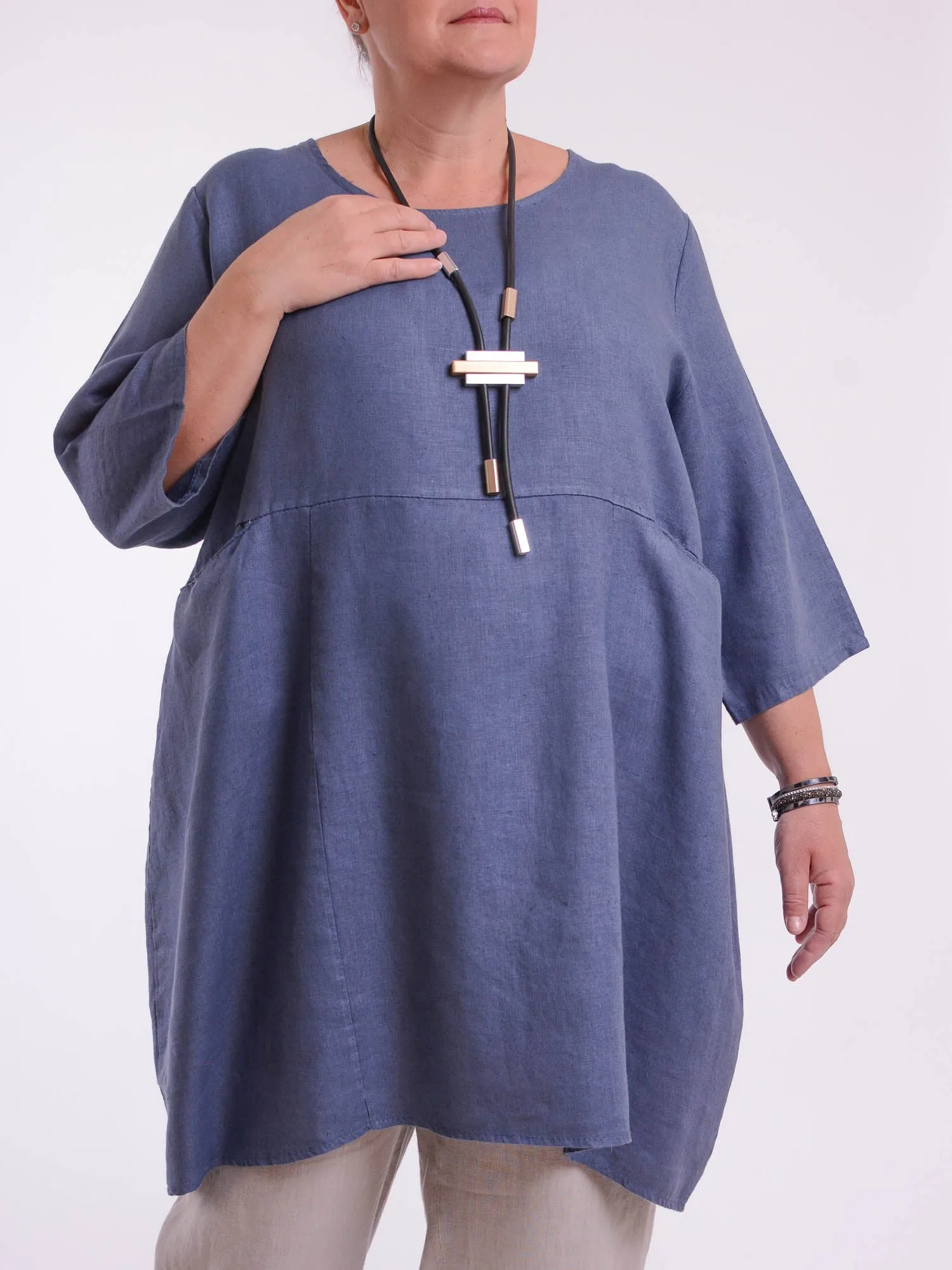 Heavy Linen Quirky Tunic - 9479