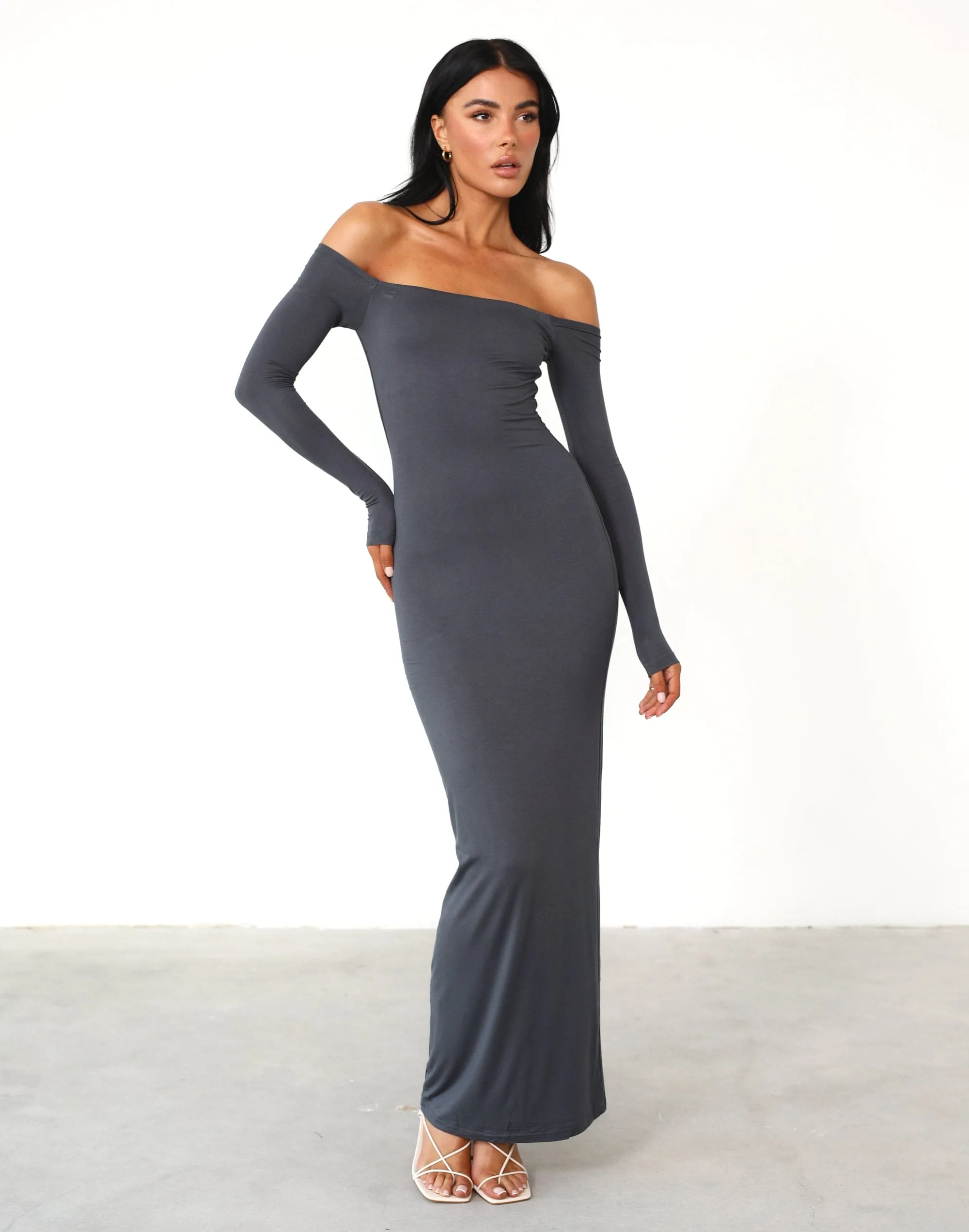 Iris Maxi Dress (Charcoal)