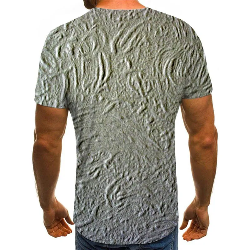 Irregular Convex Texture shirts special texture 3D tshirt Casual art costume different man