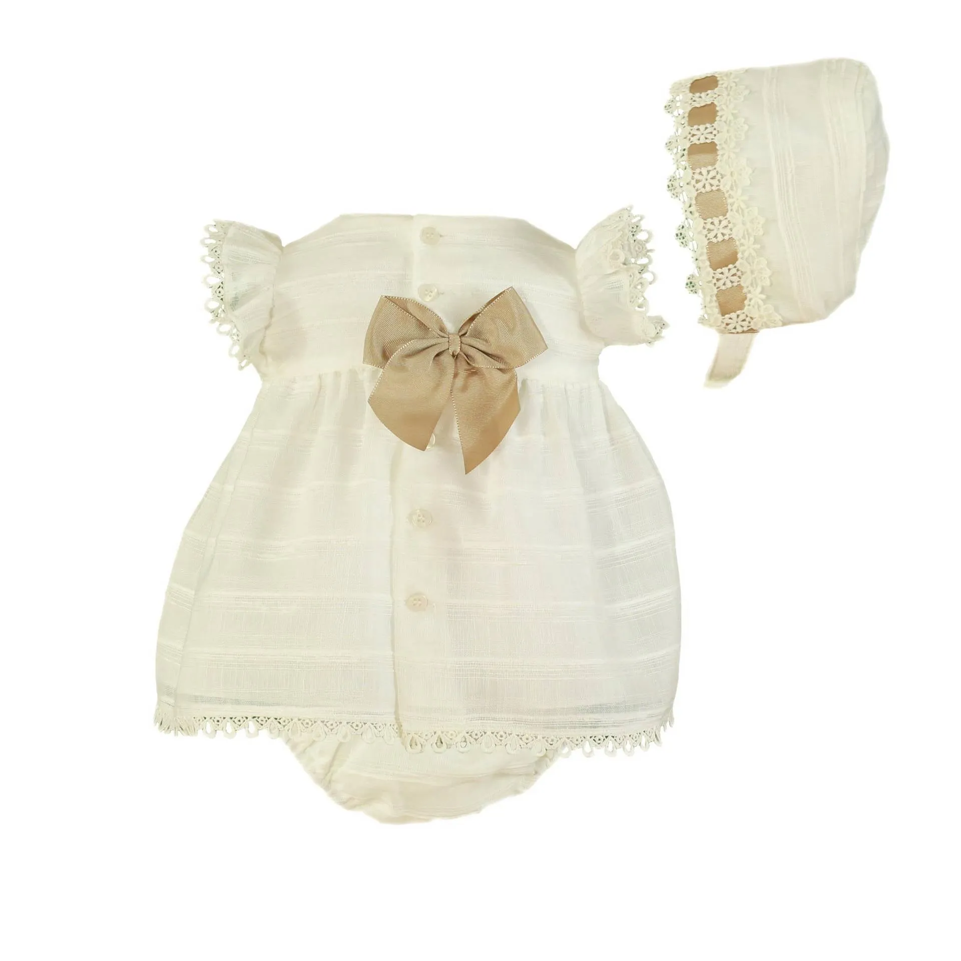 Ivory Linen Baby Set