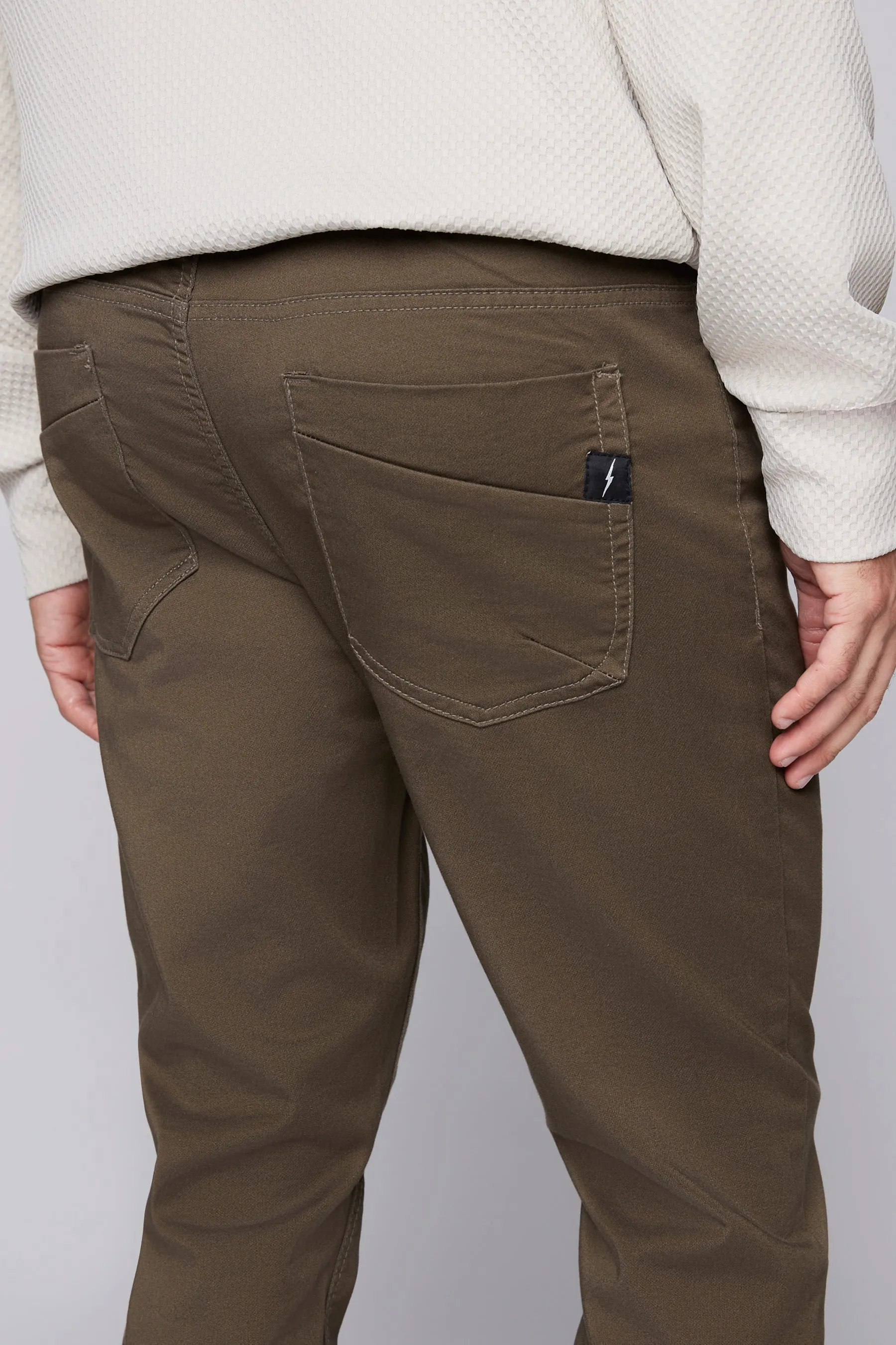 JAGGER - 5 Pocket Soft French Terry Classic Jogger - Olive