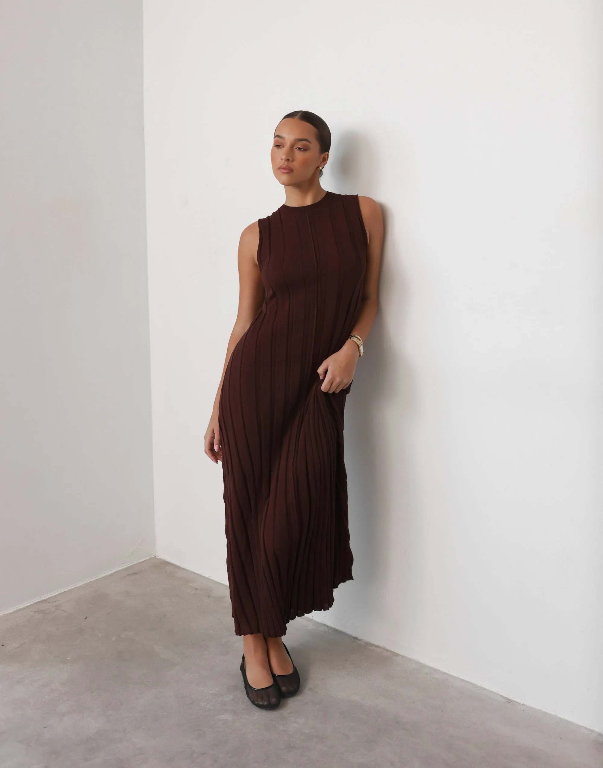 Jemima Maxi Dress (Cocoa)