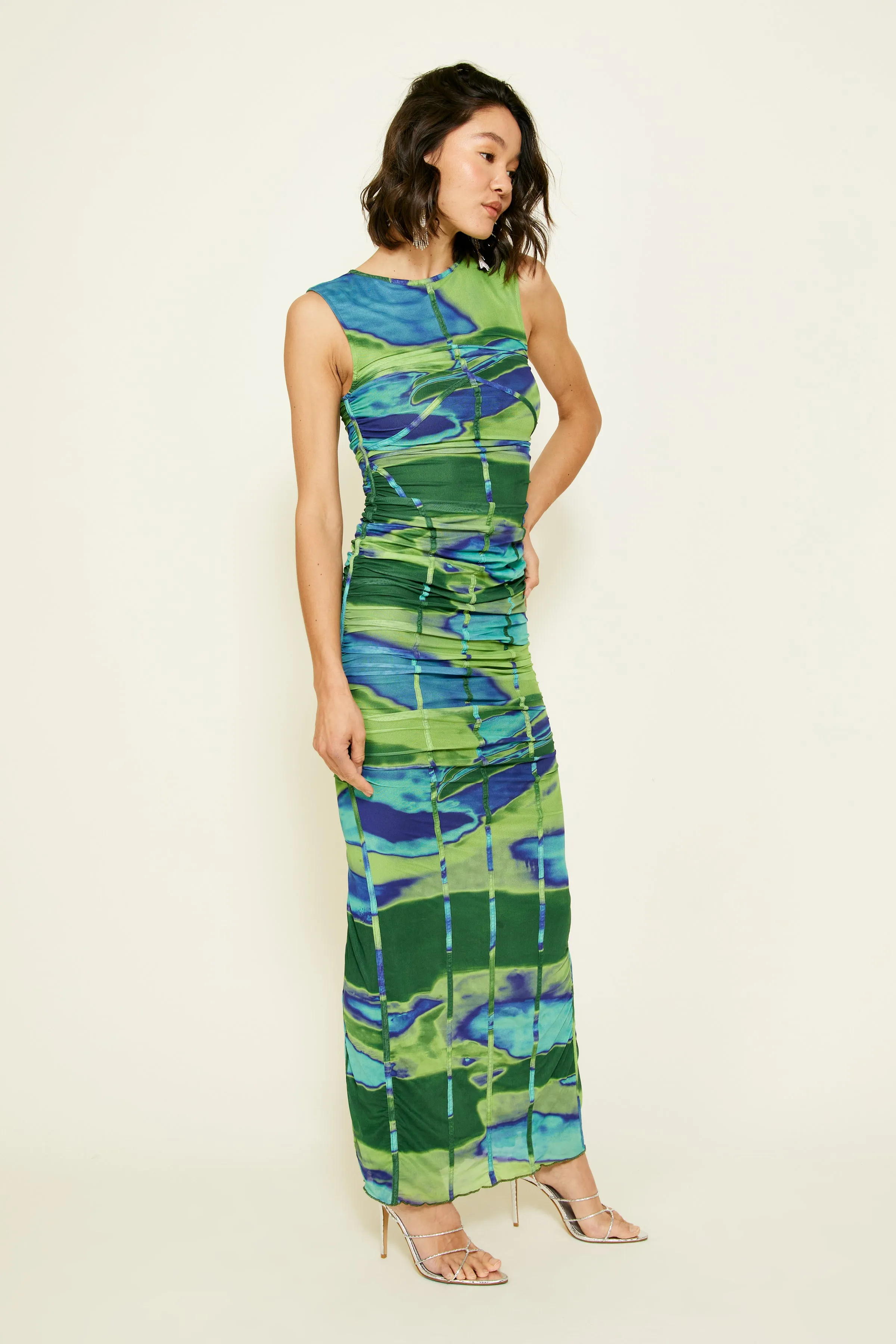 Joni Maxi Dress Navy Green