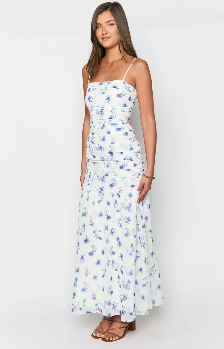 Kelee White Floral Maxi Dress