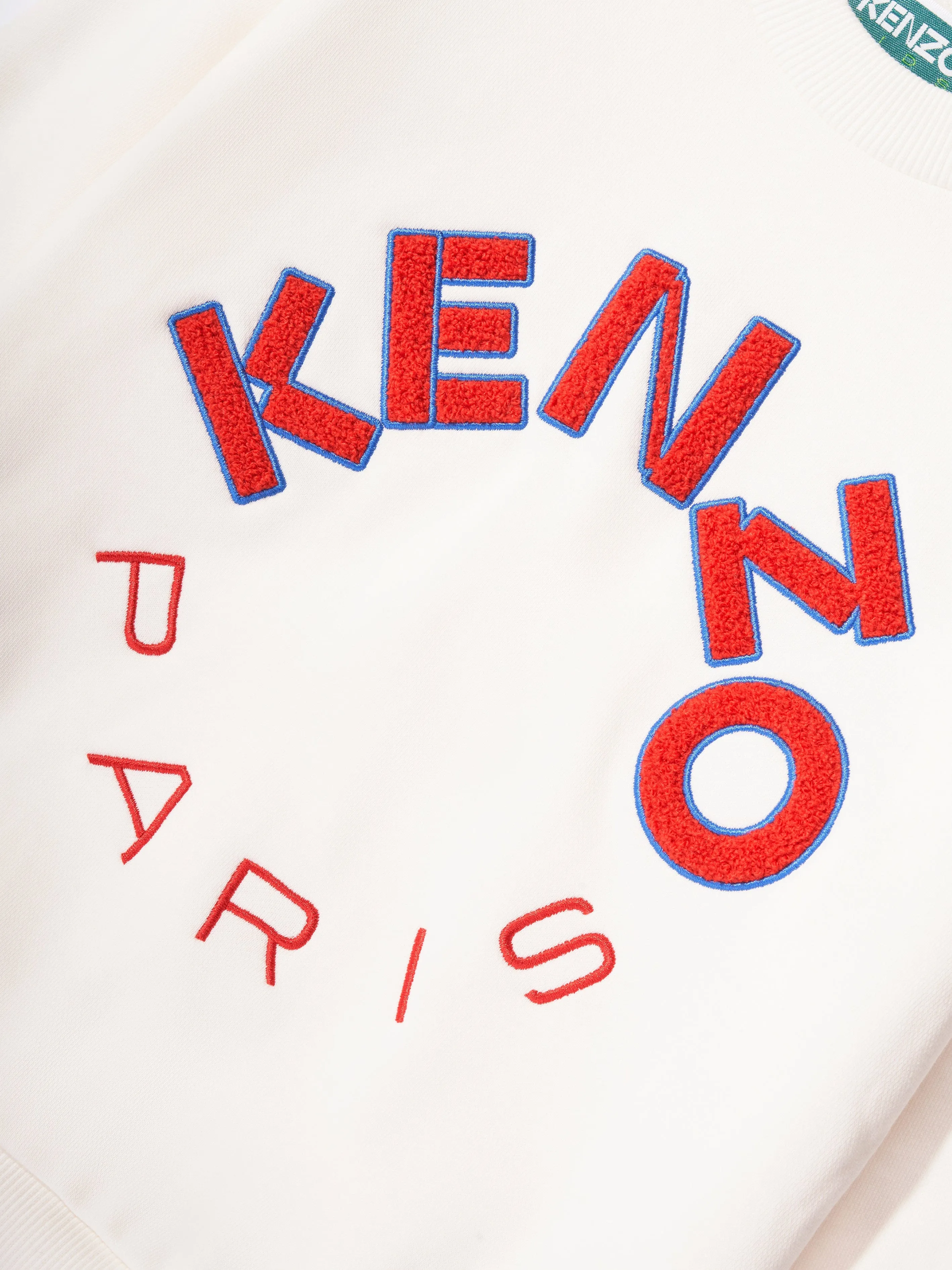 KENZO Kids Paris Logo Sweatshirt in Ivory