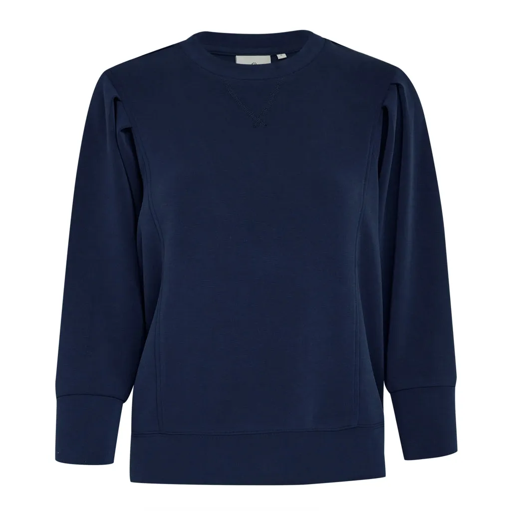 Laila 3/4 Sleeve Sweat - MIDNIGHT NAVY