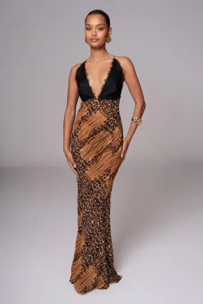 Leopard Print Keily Maxi Dress