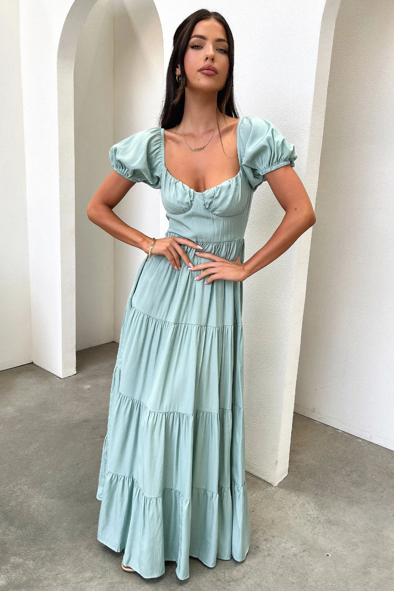 Levona Maxi Dress - Sage