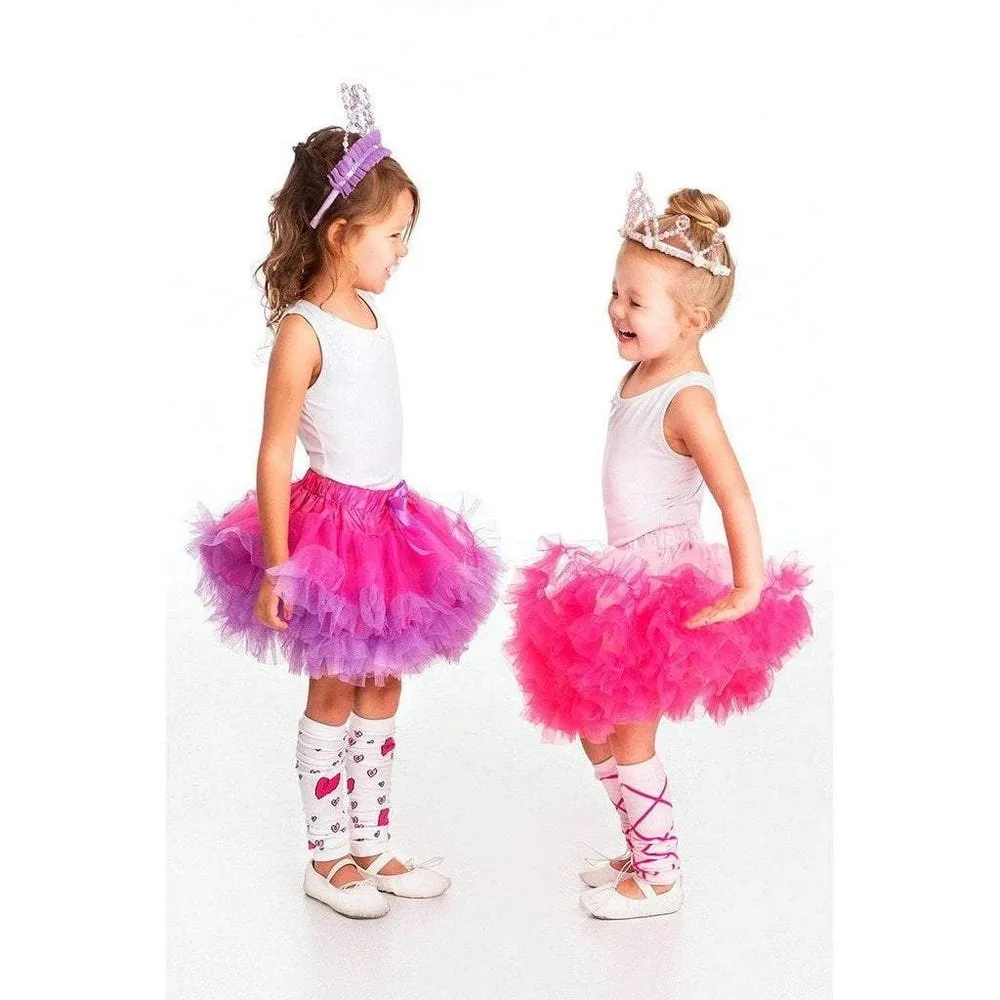 Little Adventures Fluffy Tutu Fuchsia /Lt.Purple Dress Up