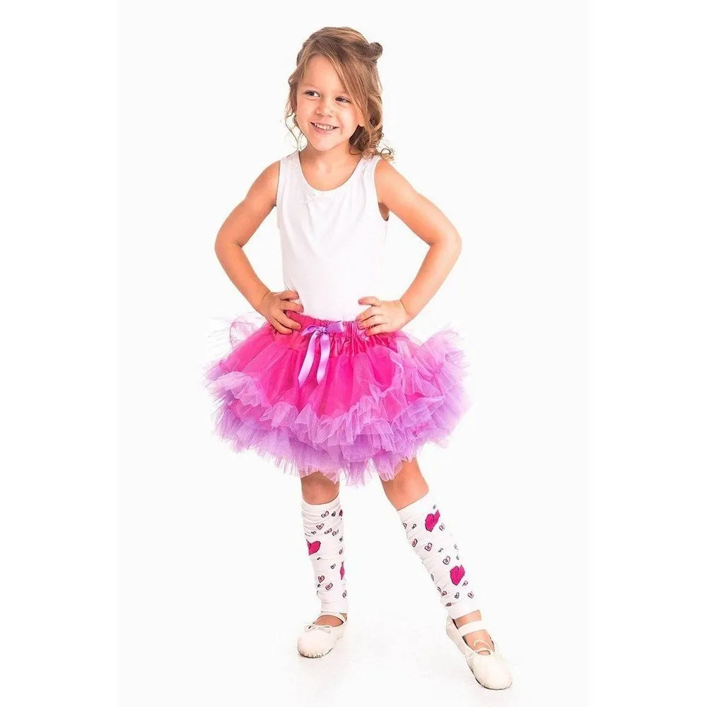 Little Adventures Fluffy Tutu Fuchsia /Lt.Purple Dress Up