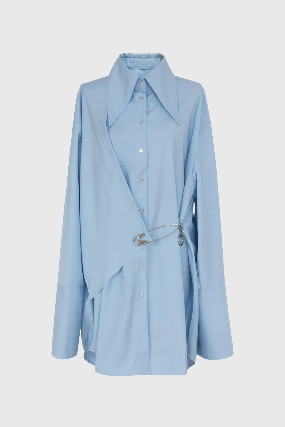 Long Asymmetrical Shirt - Blue