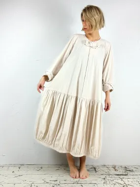 Long Sleeve Cotton Midi Dress