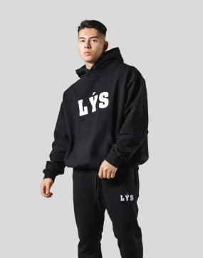 LÝS Logo Stretch Pullover Hoodie - Black