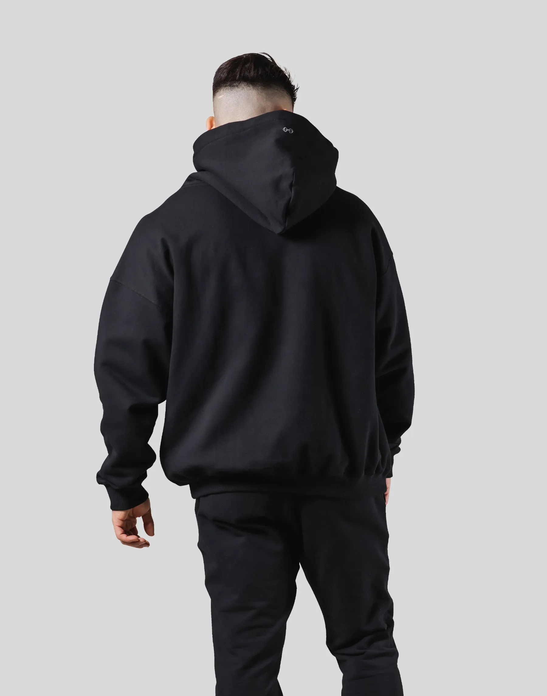 LÝS Logo Stretch Pullover Hoodie - Black