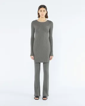 Luzza - Sale Ribbed Top - Asphalt