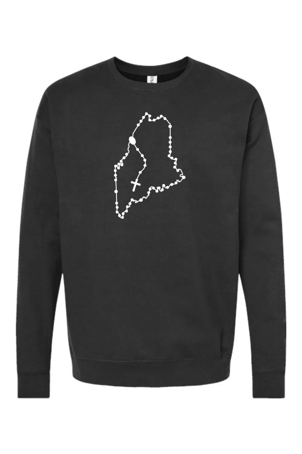 Maine Catholic Rosary Crewneck Sweatshirt