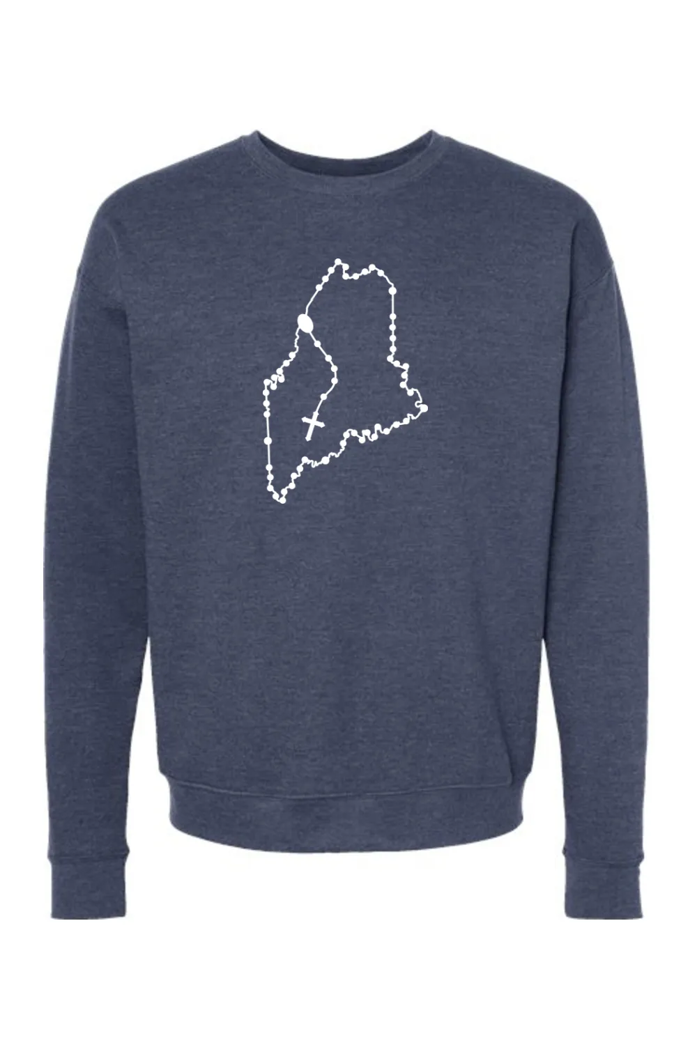 Maine Catholic Rosary Crewneck Sweatshirt