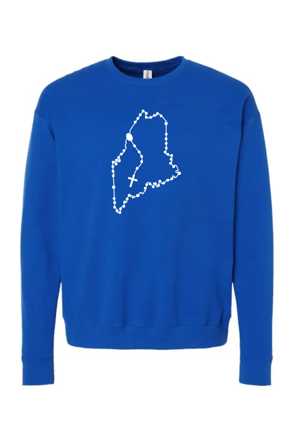 Maine Catholic Rosary Crewneck Sweatshirt