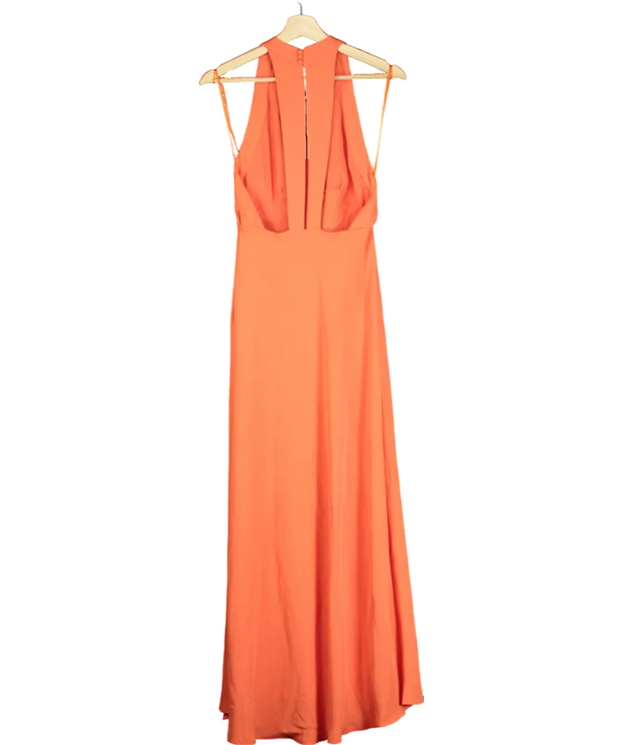 MANGO Mango Lightweight Maxi Dress In Orange UK 8