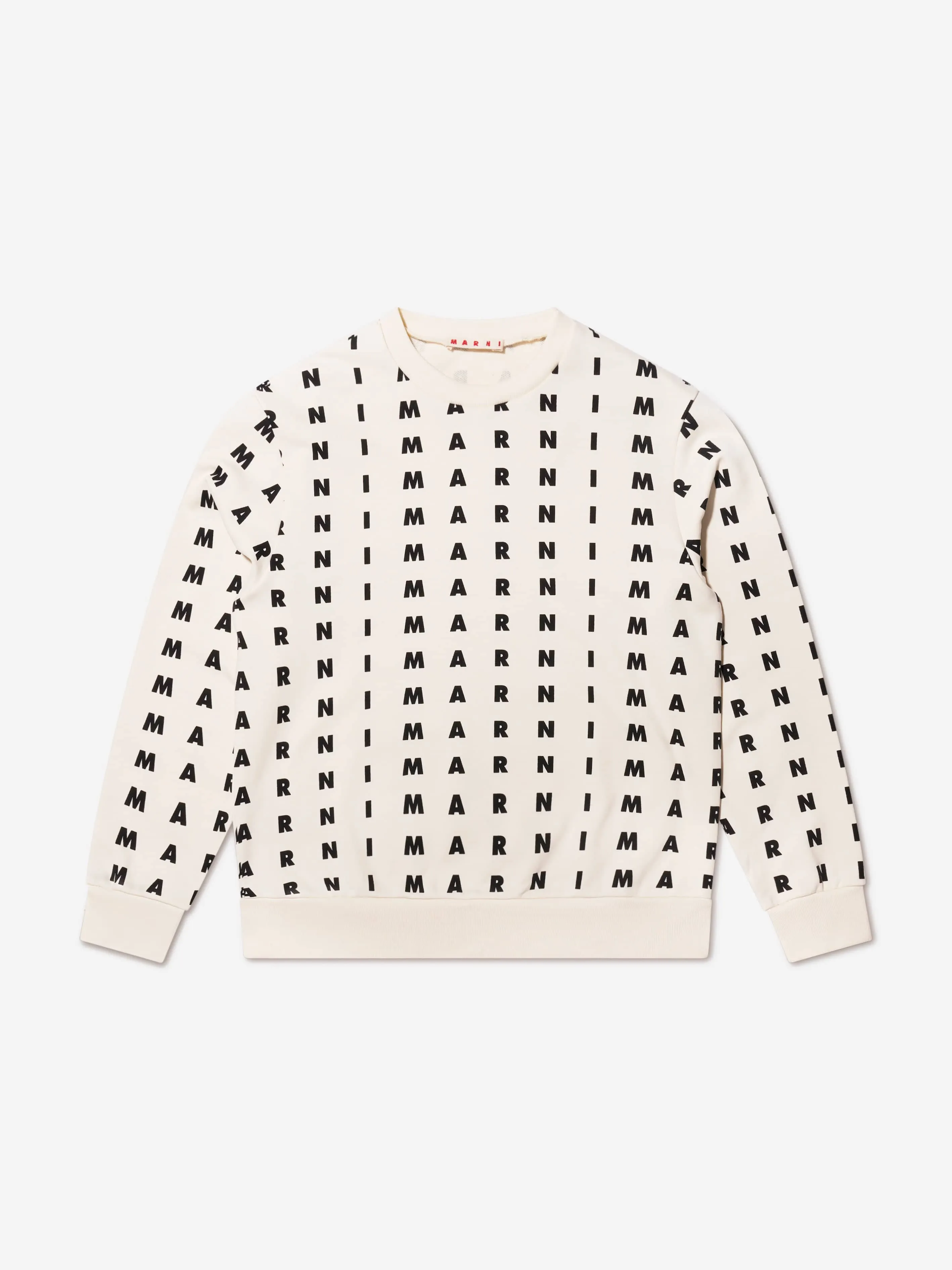 MARNI Kids Logo Print Sweatshirt in White