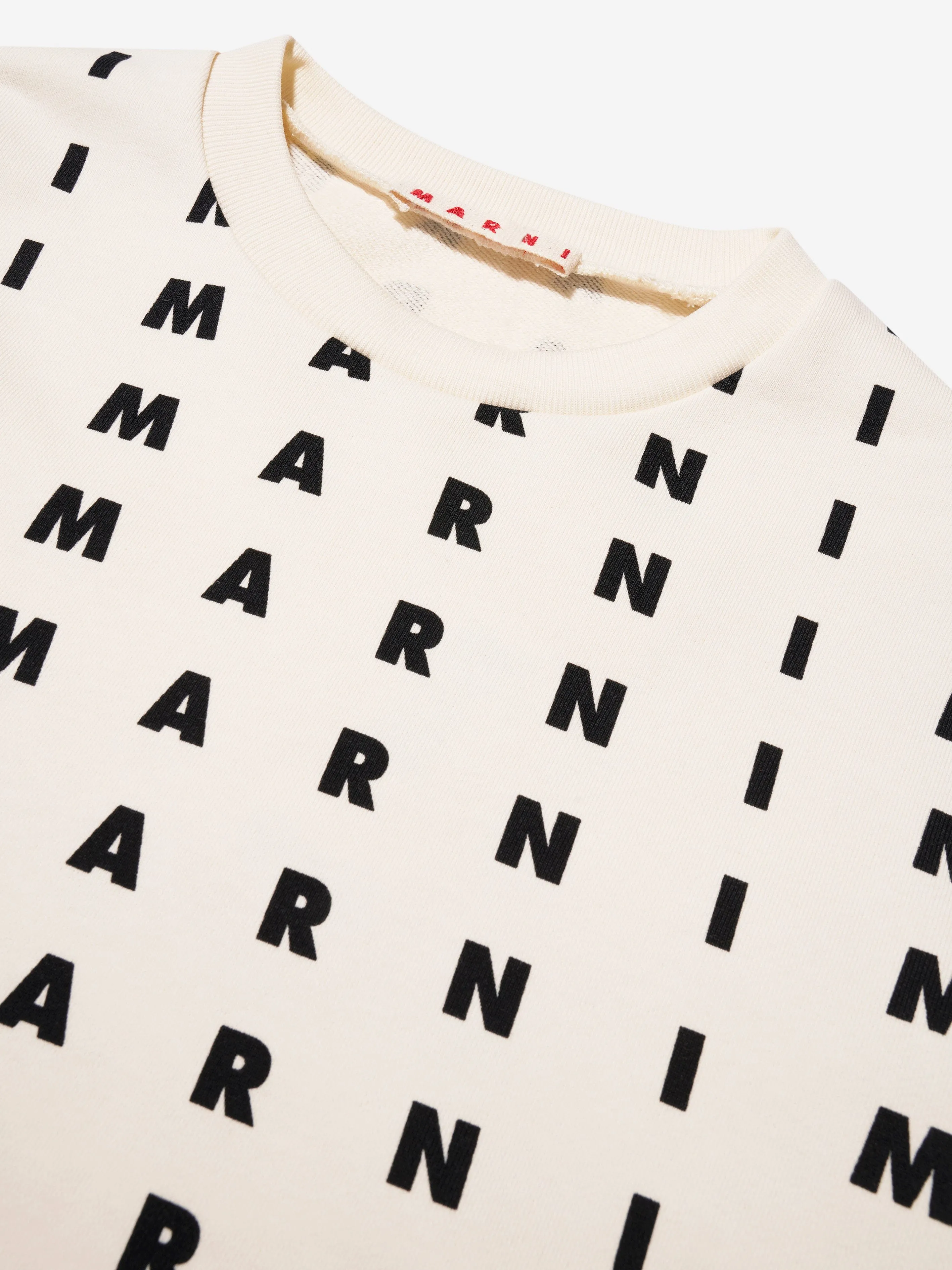 MARNI Kids Logo Print Sweatshirt in White