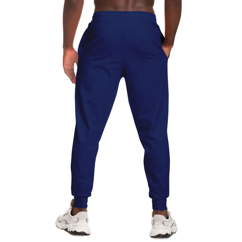 Medium Dark Blue Joggers | Unisex | with PLUS sizes | Medium Dark Pure Blue | C100M75Y0K60