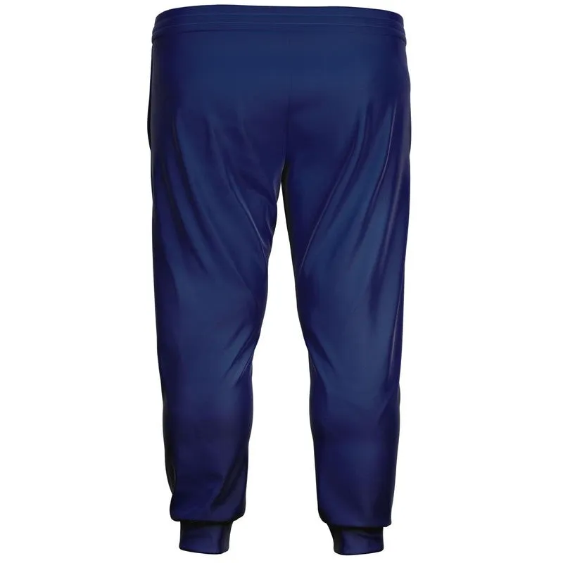 Medium Dark Blue Joggers | Unisex | with PLUS sizes | Medium Dark Pure Blue | C100M75Y0K60