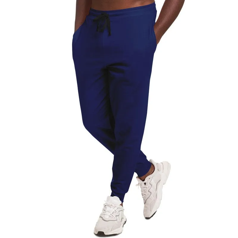 Medium Dark Blue Joggers | Unisex | with PLUS sizes | Medium Dark Pure Blue | C100M75Y0K60