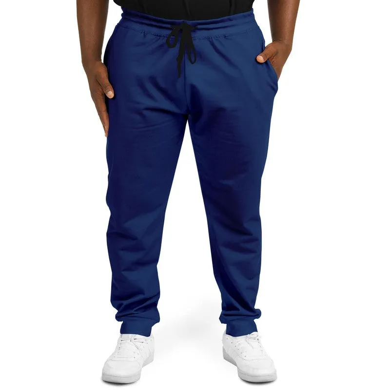 Medium Dark Blue Joggers | Unisex | with PLUS sizes | Medium Dark Pure Blue | C100M75Y0K60