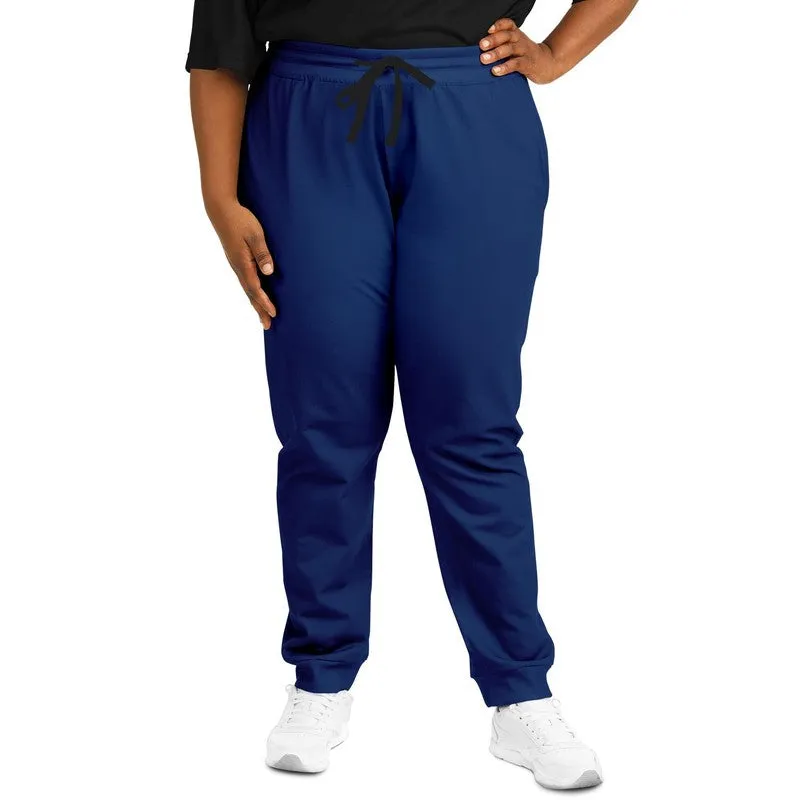 Medium Dark Blue Joggers | Unisex | with PLUS sizes | Medium Dark Pure Blue | C100M75Y0K60