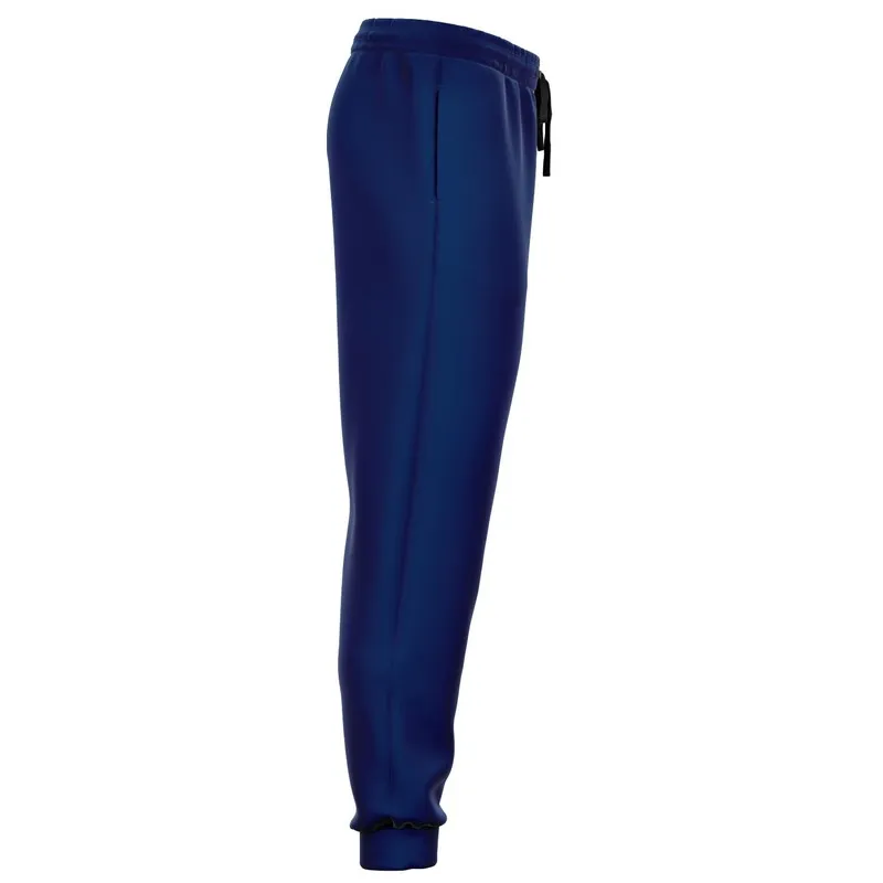 Medium Dark Blue Joggers | Unisex | with PLUS sizes | Medium Dark Pure Blue | C100M75Y0K60