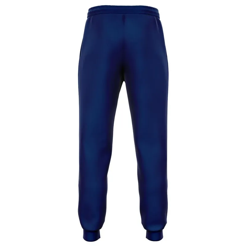 Medium Dark Blue Joggers | Unisex | with PLUS sizes | Medium Dark Pure Blue | C100M75Y0K60