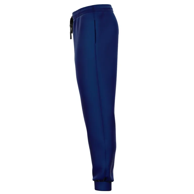 Medium Dark Blue Joggers | Unisex | with PLUS sizes | Medium Dark Pure Blue | C100M75Y0K60