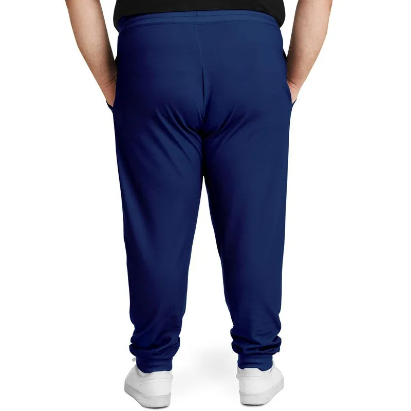 Medium Dark Blue Joggers | Unisex | with PLUS sizes | Medium Dark Pure Blue | C100M75Y0K60