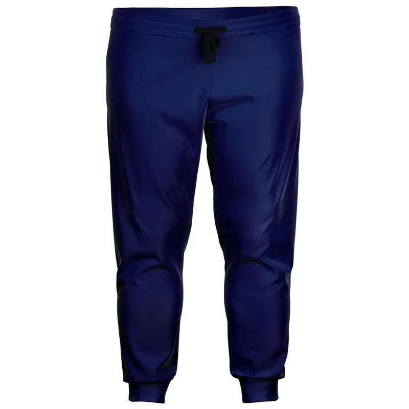 Medium Dark Blue Joggers | Unisex | with PLUS sizes | Medium Dark Pure Blue | C100M75Y0K60