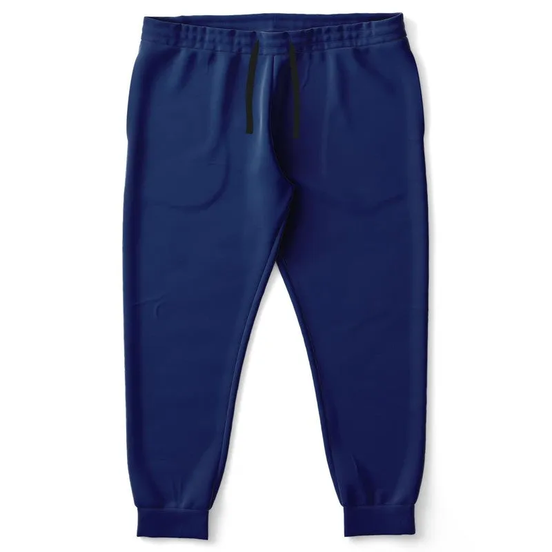 Medium Dark Blue Joggers | Unisex | with PLUS sizes | Medium Dark Pure Blue | C100M75Y0K60