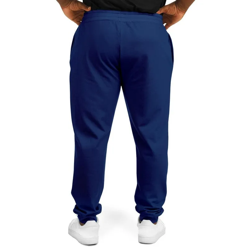 Medium Dark Blue Joggers | Unisex | with PLUS sizes | Medium Dark Pure Blue | C100M75Y0K60