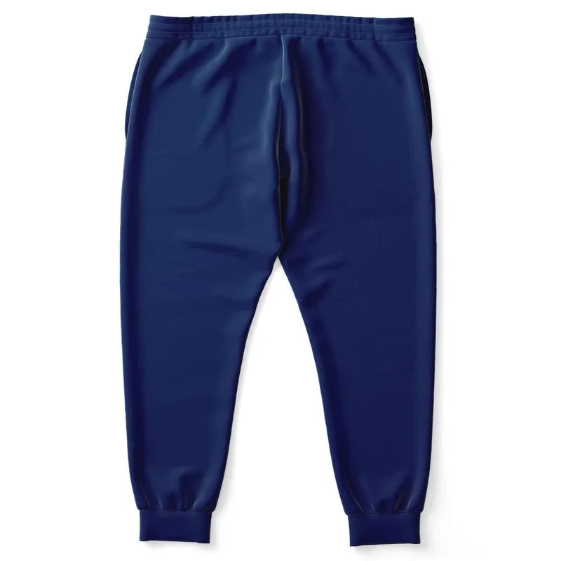 Medium Dark Blue Joggers | Unisex | with PLUS sizes | Medium Dark Pure Blue | C100M75Y0K60